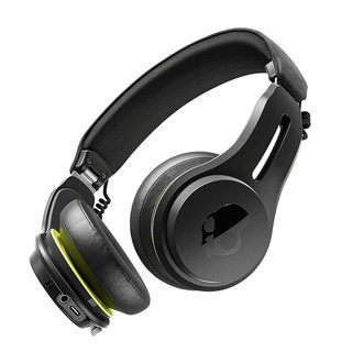 Skullcandy Icon ANC 무선 온이어 블루투스 헤드폰 액티브 노이즈 캔슬링 60시간 배터리 땀 방수 접이식 내구성 있는 여행용 지원 아이폰 안드로이드용 마이, 트루 블랙, 1개