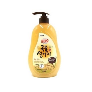 애경 트리오 곡물설거지 우리쌀겨 750mL 용기x2개, 2개