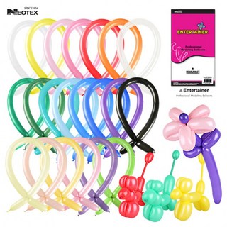 풍선대통령 국산 네오텍스 260 요술 풍선 260N 모음전(100개입) 긴풍선 강아지풍선 만들기 홈파티, 1개, 260N스탠다드 260N푸치샤(100p)