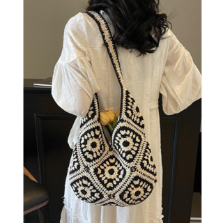 리리토 여성 여름 휴양지 뜨개가방 숄더백 크로스백 2colors