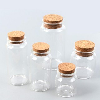 허브차 티백 보관용 코르크마개 유리병 우유병 인테리어효과 월계수잎 수경식물 원두 마카로니, 47x50mm, 1개