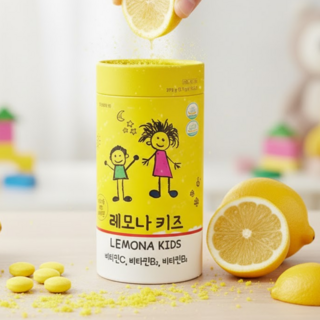 경남제약 레모나키즈 100정 어린이 유아 비타민C 츄어블 성장 영양제, 1개