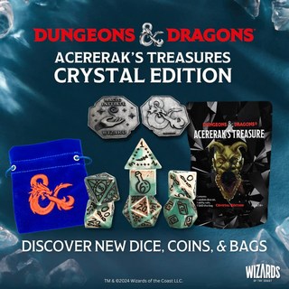 [던전 앤 드래곤 공식 라이선스] 아세리락의 보물 크리스탈 에디션(TRPG 랜덤 주사위 팩) D&D Acererak's Treasure Packs Crystal Edition, TRPG 랜덤 주사위 팩, 1개