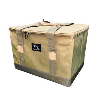 露營中毒本鋪 多功能收納箱 摺疊收納箱 置物箱 露營裝備收納箱，現貨速出，露營收納好幫手, 1個, 卡其色