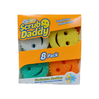 엘리브레 스크럽대디 수세미 스폰지 8개입 오리지널 스마일 스폰지 수세미, 1개