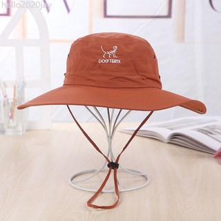 春夏速乾防水大簷漁夫帽戶外登山帽防曬遮陽帽子男防紫外線牛仔帽