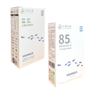 大康生醫 高濃度無腥味VIVOMEGA 挪威頂級魚油85% r-TG, 2個, <多件優惠>EPA48%+DHA32%, 30顆