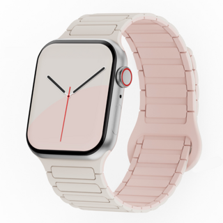 아머릭스 애플워치 호환 마그네틱 스트랩 경량 방수, 1개, 아이보리핑크