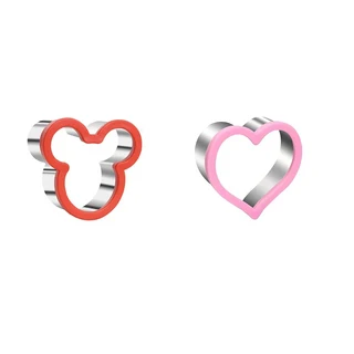 어린이용 샌드위치 커터 하트 스타 미키 빵 토스트 도시락 벤토 음식 메이커 틀 주방 도구, 05 Mickey And Heart