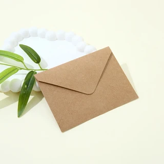 50 개/몫 봉투 140g 크래프트 종이 엽서 결혼식 초대장 19x14cm 비즈니스 용품 편지지 보관, 03 50pcs 11x8cm