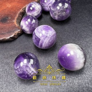 藝釩珠寶 夢幻紫水晶球 16-20mm 水晶配件擺飾 虎牙紫水晶 金屬線編 居家辦公擺飾 能量礦石, 18mm