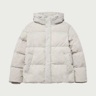 행텐 공용 겨울 덕다운 하이넥 후드 오리털 패딩 점퍼