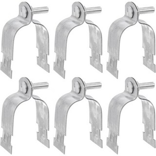 Uxcell 412 EMT 스트럿 클램프 강체 도관 파이프 6Pcs 범용 볼트 너트 EMT용, 1-7/8", 6