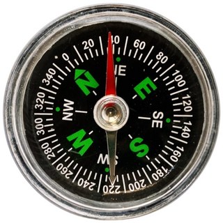 學生用指北針 指南針 英文版 直徑42mm 羅盤 露營 登山 compass 司南 野外求生 探險旅遊, 黑色