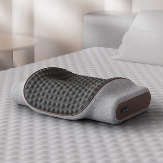인체공학적 설계 베개 목 어깨 마사지기 다용도 전동리프트 안마 베게 USB 충전 온열 베개, 그레이, AT-01