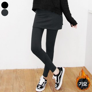 가비진 여성용 단품/1+1할인 따뜻 피치기모 쫀쫀 밴딩 스판 치마레깅스 치렝스 치마 레깅스