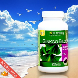 TruNature 銀杏葉膠囊 120mg 340顆 - 促進血液循環，提升記憶力, 1個