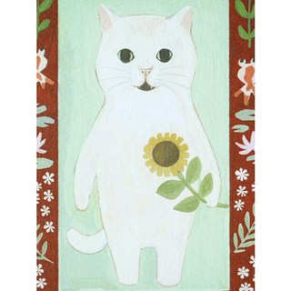 日本4legs插畫家明信片 圖畫書中的貓 #3, 1個