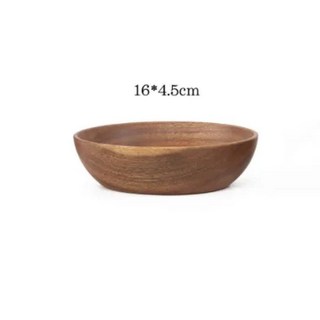 아카시아 나무 그릇 음식 용기 과일 주방 수저 샐러드 보관, 1개, 6.16X4.5CM