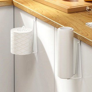 TGL다용도 무타공 휴지걸이 +, 2개, 블랙