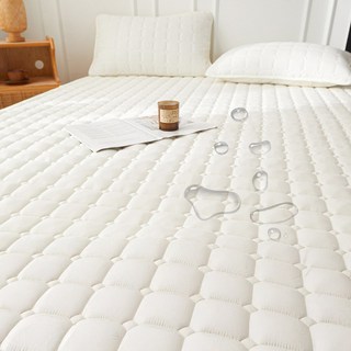 가려거든 사계절 방수 항균 고정밴드 침대패드, 화이트