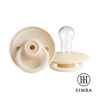 小獅王辛巴 Simba 扭扭圓型安撫奶嘴-全齡適用, 夜光/優格, 1個