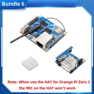 Orange Pi Zero 2 1GB RAM Allwinner H616 BT Wifi IR Receiver Optional Aluminum Case Po [A00026195], [06] Bundle 6