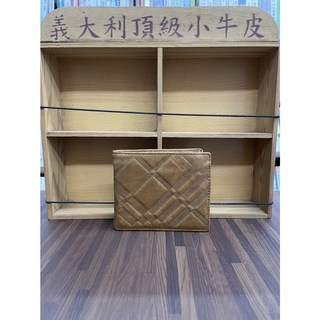 頂級小牛皮真皮皮夾，咖啡色，純手工