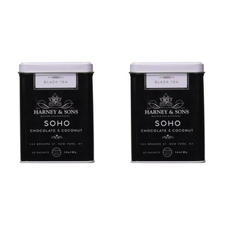 하니앤손스 소호 초콜릿 코코넛 차 티백 Harney & Sons SoHo Chocolate Coconut Tea, 2개, 20개입