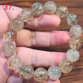 黑金超七水晶手鍊 手環 手珠 共生礦 13mm 天然水晶玉石特賣