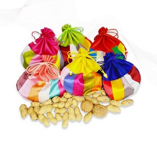 전통 색동 조리개주머니 부럼 견과류 선물세트 정월대보름 복주머니 땅콩 호두 민속놀이, 1개, 상세페이지 참조