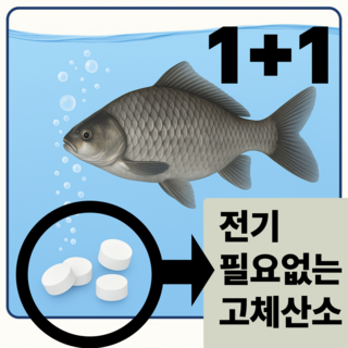 케이엔알 고체산소 산소발생 기포기 낚시 해루질 20정 x 2개, 1세트, 흰색, 고체산소 20정 x 2개