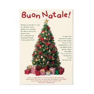 오홀리브 접착 매직 인테리어 크리스마스 포스터, 크리스마스 기원