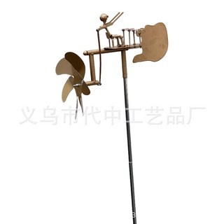搖滾擺件 手工金屬風車工藝裝飾, 鼓手風車