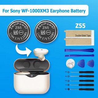 소니 WF-1000XM3 WF-1000X WF-SP900 WF-SP700N TWS 이어 버드 이어폰 CP1254 배터리 용 새 Z55 배터리 해체 도구 보내기, 1)Z55-2Psc