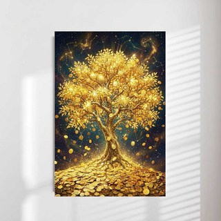 다람앤토리 돈들어오는 그림 풍수 재물복 해바라기 달항아리 돈나무 황금말 적토마 방수 그림, 그림3