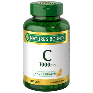 NATURE'S BOUNTY C 1000mg 錠劑 柳橙 無麩質 無糖, 1個, 100顆, 100錠