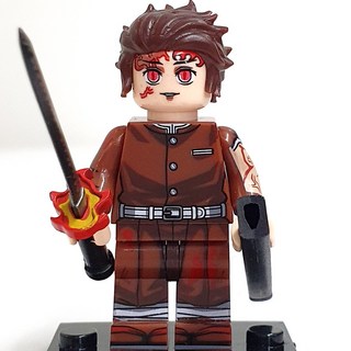 핸드브릭 팩토리 커스텀 미니브릭 피규어 귀멸의칼날 호환 귀칼 블록호환, 35. 도깨비 탄지로