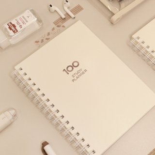 채우다 스터디 플래너 데일리 100일 대학생 공시생 스케줄러 다이어트 시간계획표 학습, 스터디플래너(올블랙)