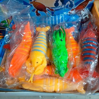 翔翼玩具 麻糬玩具雪媚娘捏捏樂，兒童舒壓玩具，安全標章認證，辦家家酒發洩解憂, 1個, 舒壓 龍蝦 烏賊  捏捏樂/顏色款式隨機