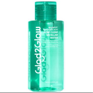 Glad2glow MICELLAR WATER 溫和保濕卸妝水，深層清潔毛孔，敏感肌適用，快速卸妝不刺激，展現健康光澤。, 1個, Hijau
