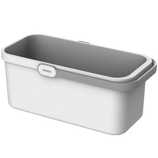 【ECOCO】意可可拖把桶 水桶 家用 塑料 大號 手提 長方形 儲蓄水盆 洗海綿 拖地 拖布 專用桶 拖把桶, 1個, E2367白色