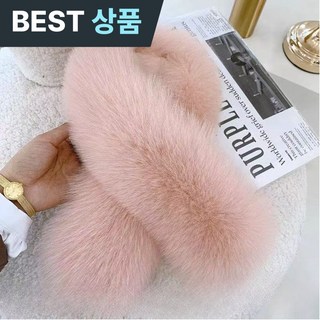 고급스러운 인조 여우털 토끼털 목도리