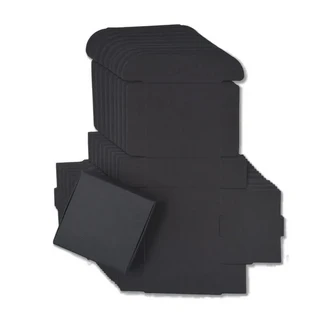 20 사이즈 블랙/화이트/크래프트 종이 상자 DIY 수제 비누 포장 보석 보관 골판지 선물 100 개, 04 13x9.5x3cm, 03 Black, 100개