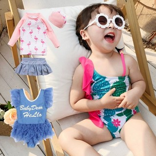 Baby童衣 兒童夏季泳裝 嬰幼女童比基尼 女寶寶連身防曬泳衣 寶寶中袖連身泳裝 y7053