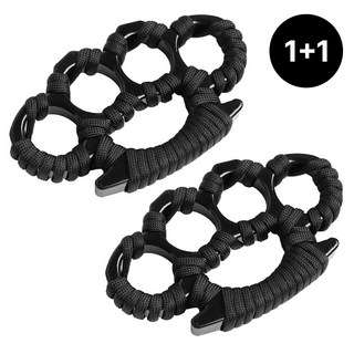 생활꿀템 호신용 고강도 너클, 블랙 2개(1+1)