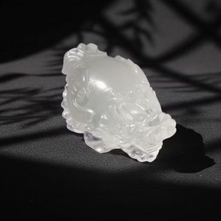 《晶棋》白水晶龍龜擺件 錢幣龍龜 開運擺飾 鎮宅招財