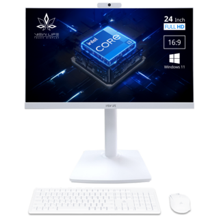 뷰라이프 24형 고급형 웹캠 일체형PC 인텔 I3-13 윈도우11포함 무선키보드마우스 마우스패드 증정, 터치 X(기본형), 256GB, 16GB, 화이트, AP-238TE, WIN11 Pro