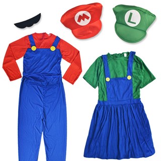 슈퍼 마리오 루이지 반티 옷 코스튬 의상 세트 할로윈 졸사 컨셉 커플 졸업사진 대여X