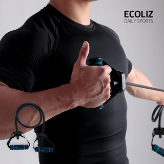 에코리즈 일자형 튜빙밴드, 2개, 블랙